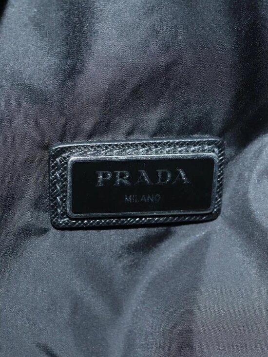 PRADA Backpack Nylon Leather Black Blue Silver Auth 92876 main image 9